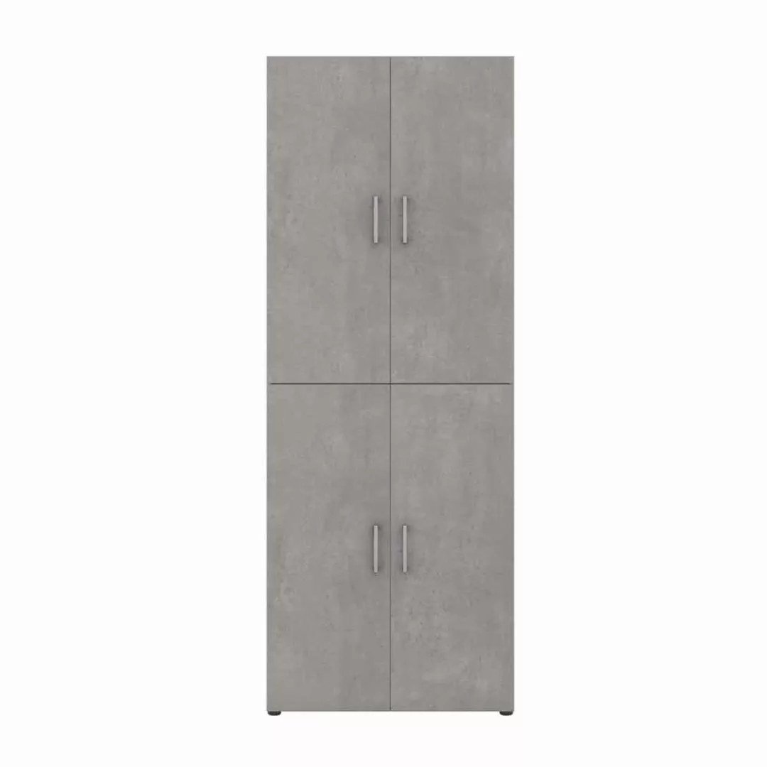 Ordnerschrank in Beton Grau Weiß 80 cm günstig online kaufen