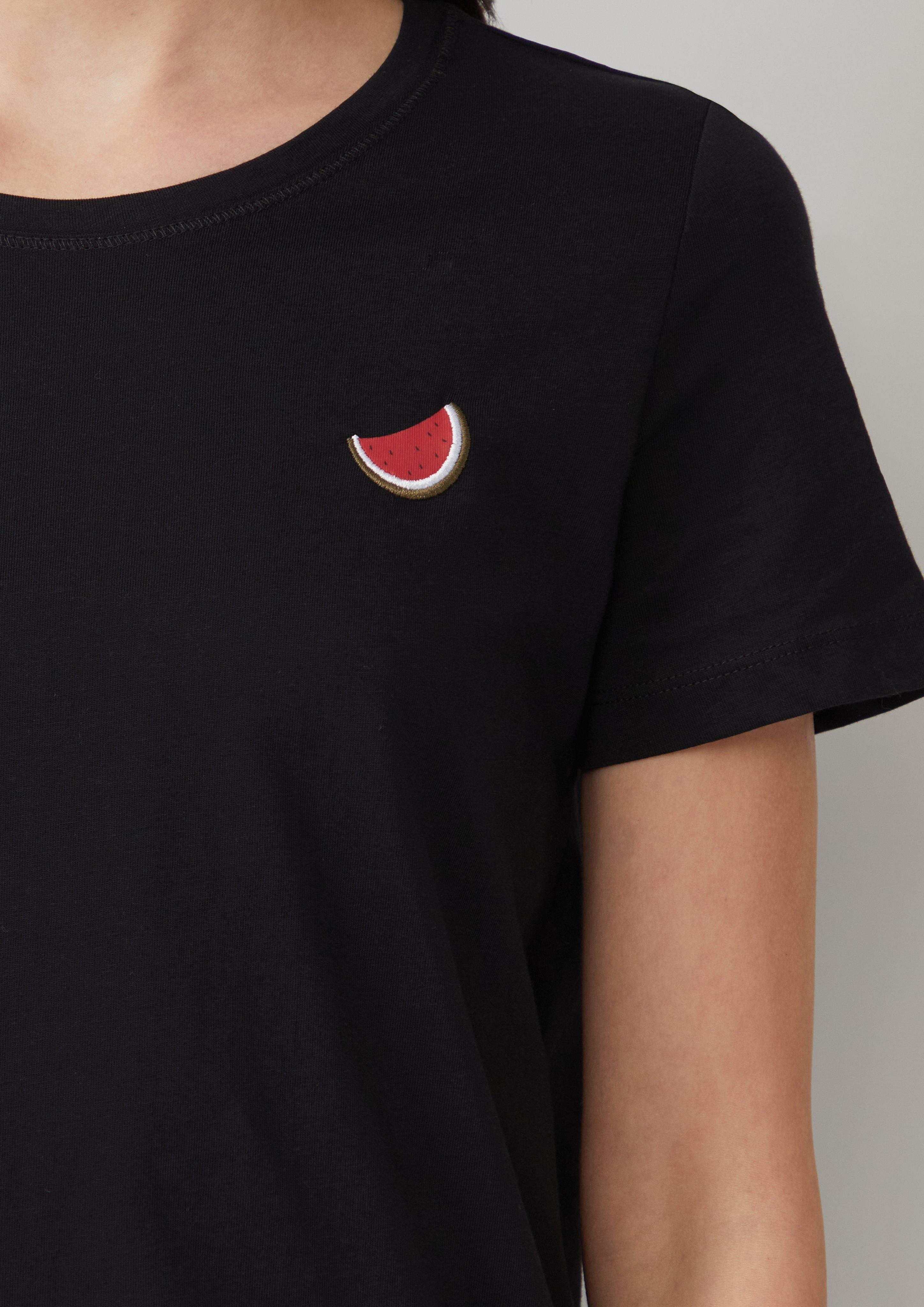s.Oliver Kurzarmshirt Jersey-T-Shirt mit Stickerei Artwork günstig online kaufen