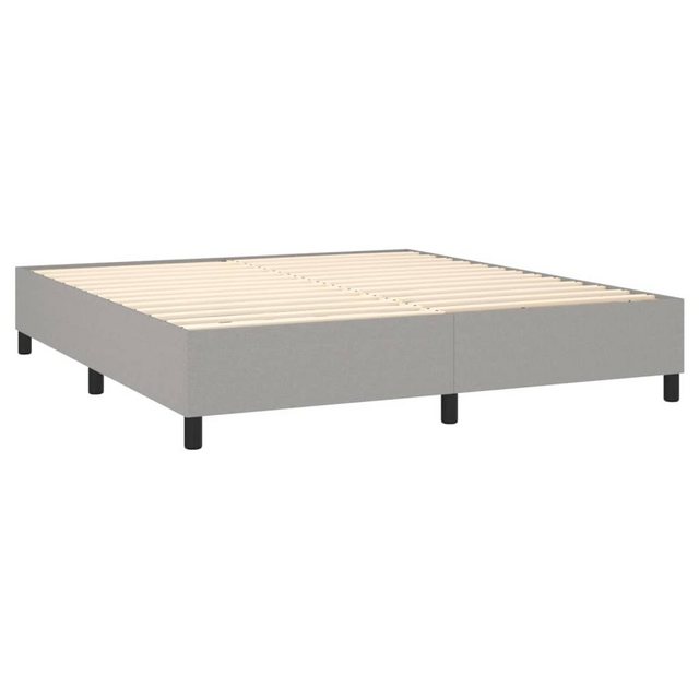 furnicato Bett Boxspringbett mit Matratze Hellgrau 180x200 cm Stoff (1-tlg) günstig online kaufen