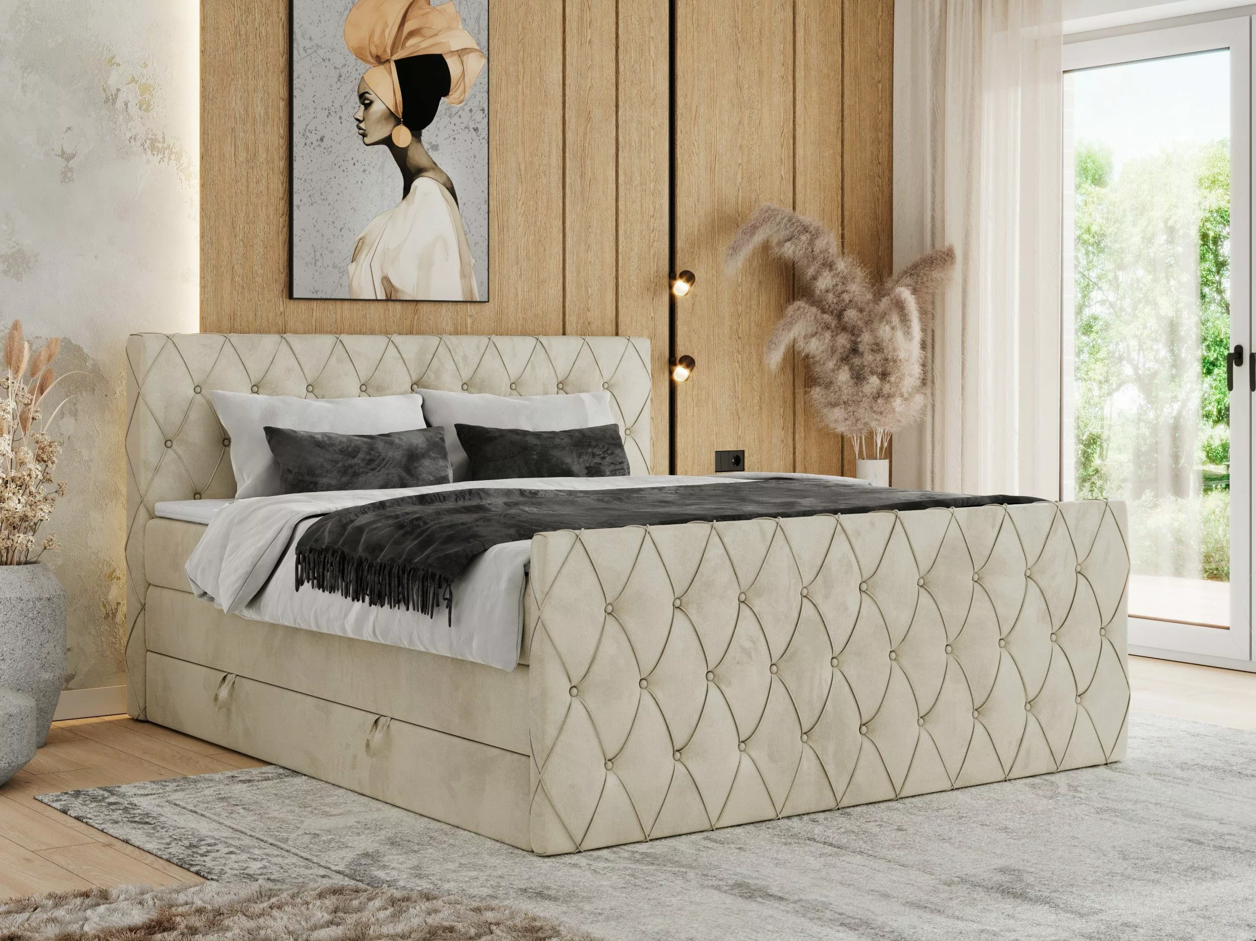 MKS MÖBEL Boxspringbett MIREN KING DUO günstig online kaufen