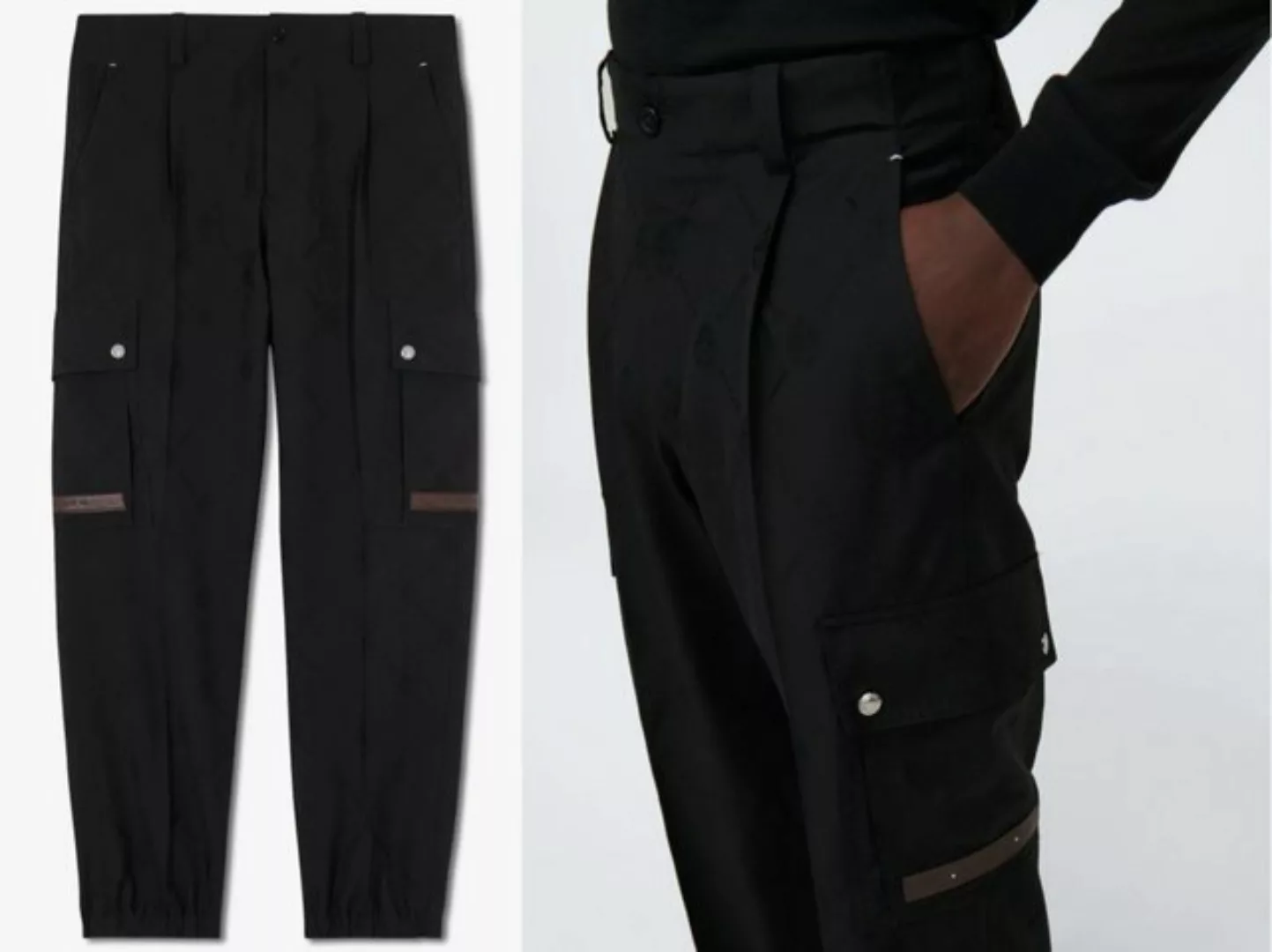 Berluti Loungehose BERLUTI Signature Wool Leather Cargo Trousers Pants Hose günstig online kaufen