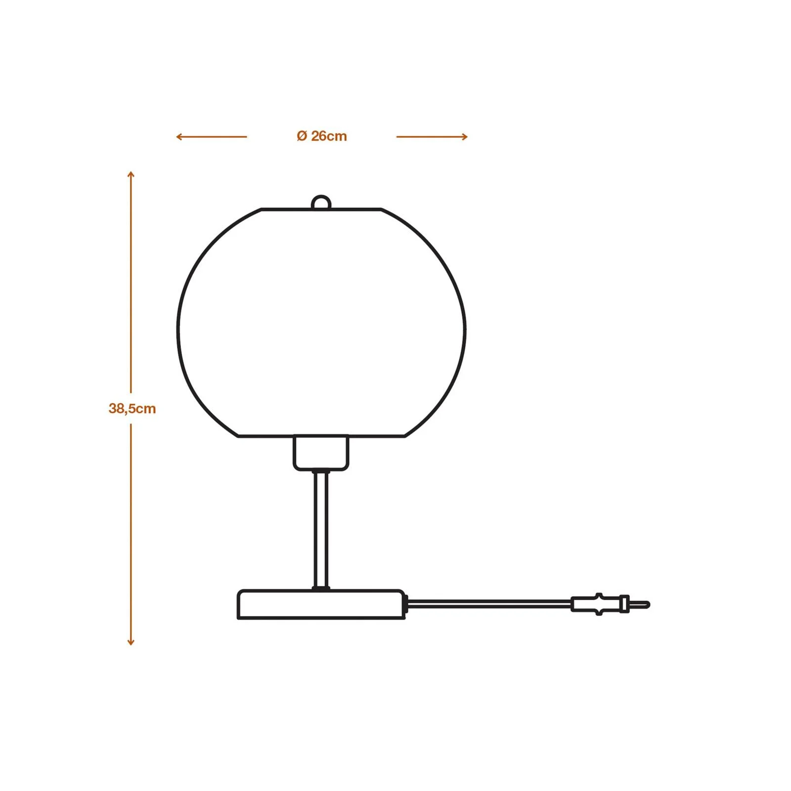 LEDVANCE Tischleuchte Ball, braun, Wellpappe, Stahl, E27 günstig online kaufen