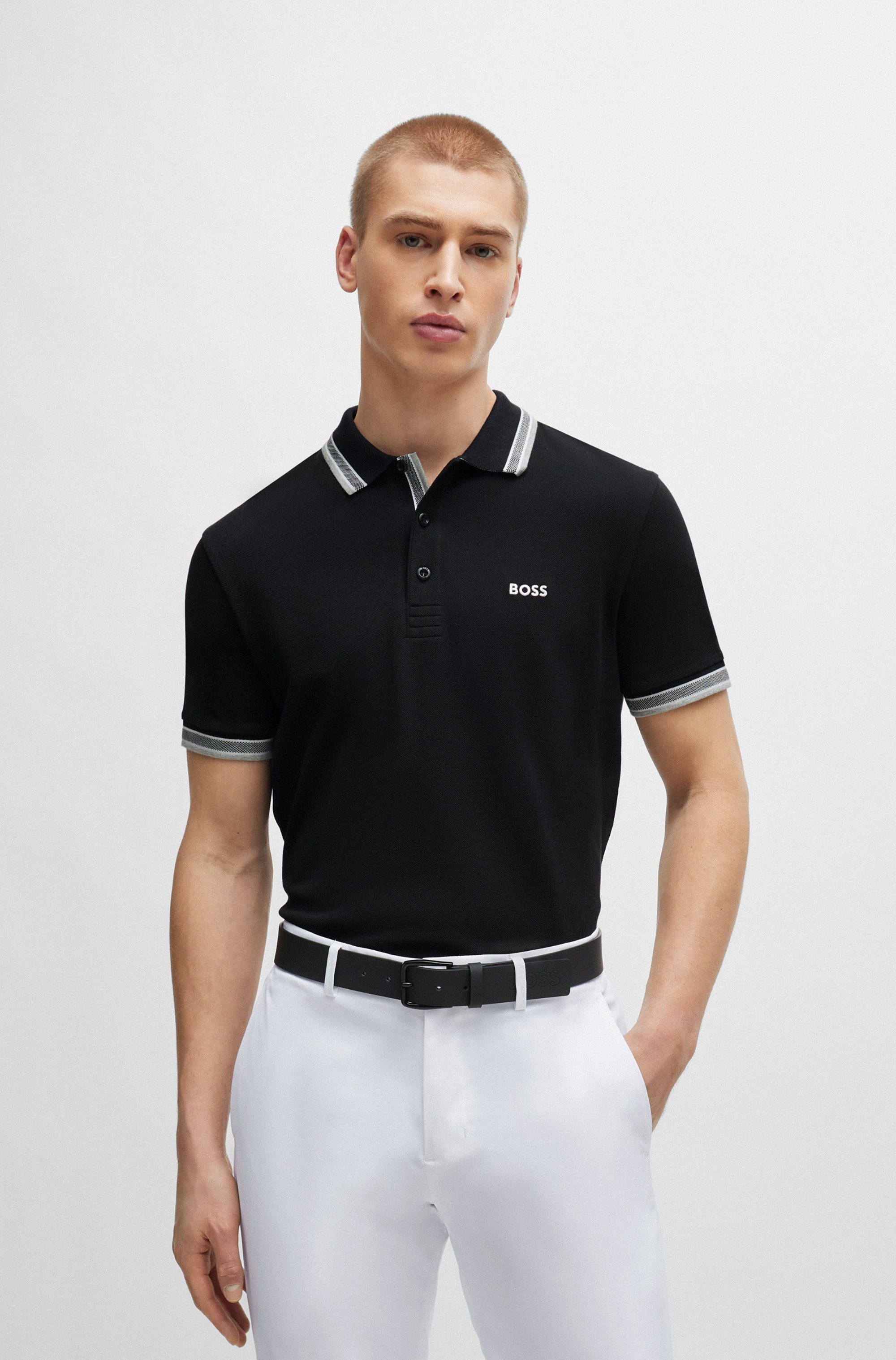 BOSS GREEN Poloshirt Paddy mit kontrastfarbenen günstig online kaufen