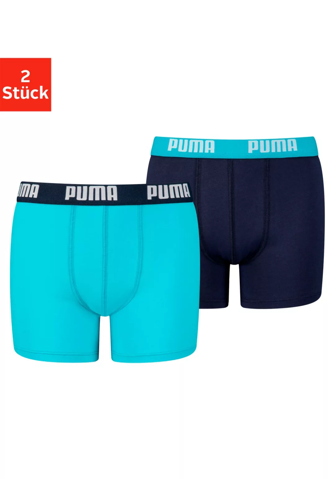 PUMA Boxer, (Packung, 2er-Pack), mit Markenlogo vorn günstig online kaufen