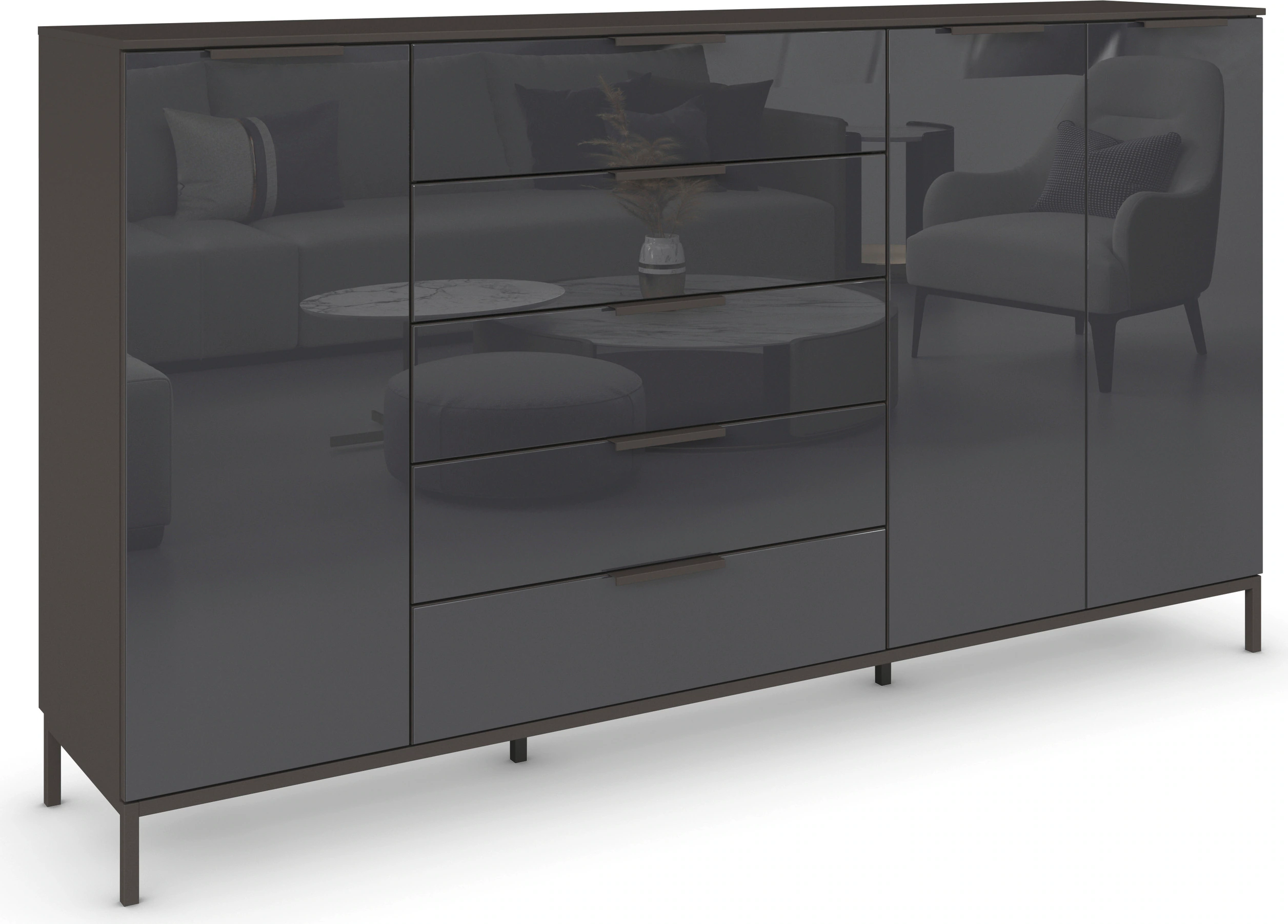 rauch Kombikommode "Kommode Türkommode Sideboard Kombikommode FLIPP mit Gla günstig online kaufen