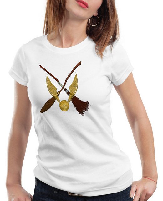 style3 T-Shirt Goldener Schnatz turnier sport besen harry quidditch potter günstig online kaufen