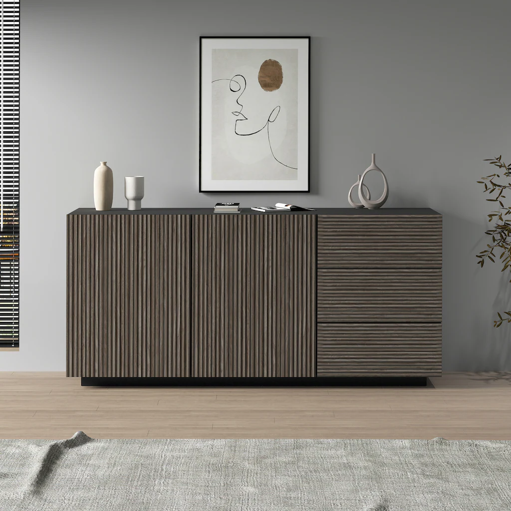 INOSIGN Sideboard "VEGA Sideboard,Kommode,180 cm", mit 2 Türen und 3 Schubl günstig online kaufen