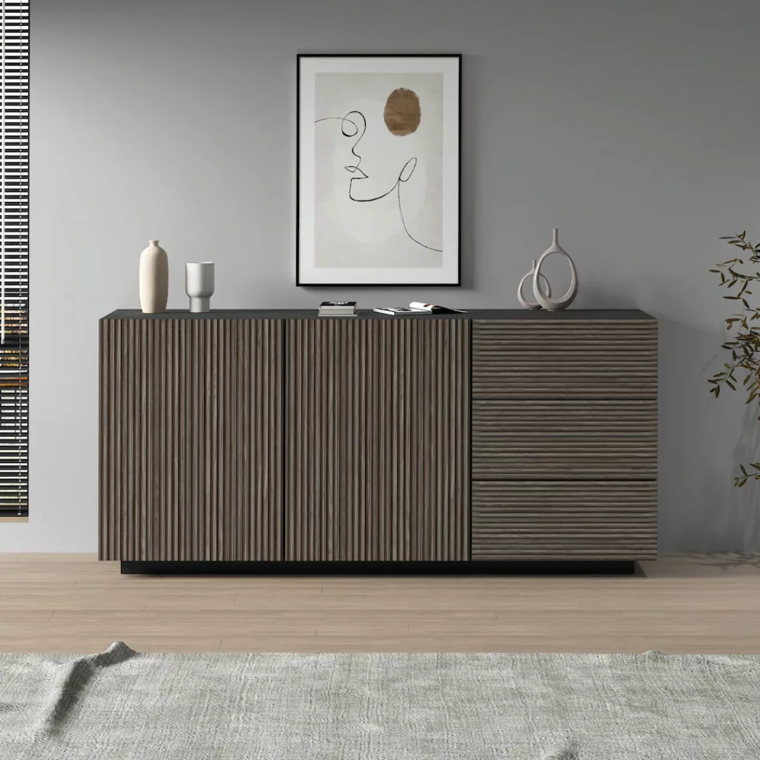 INOSIGN Sideboard "Vega Sideboard,Kommode,180 cm", mit 2 Türen und 3 Schubl günstig online kaufen