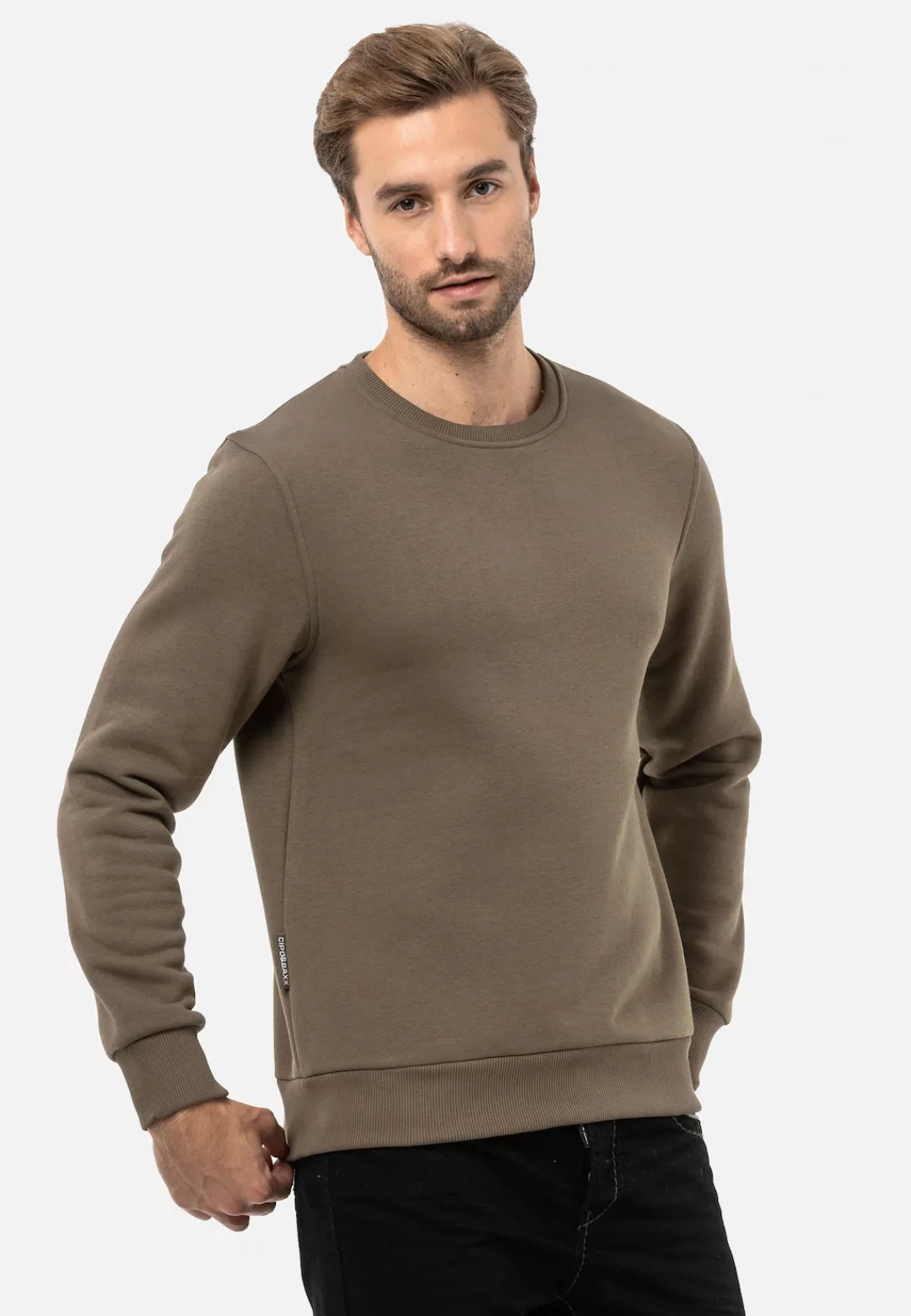 Cipo & Baxx Sweatshirt, im stylischen Uni-Look günstig online kaufen