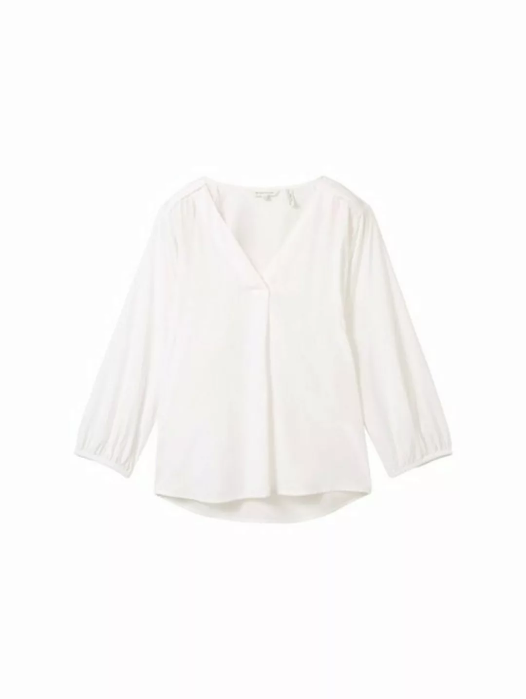 TOM TAILOR Blusenshirt v-neck blouse, White günstig online kaufen