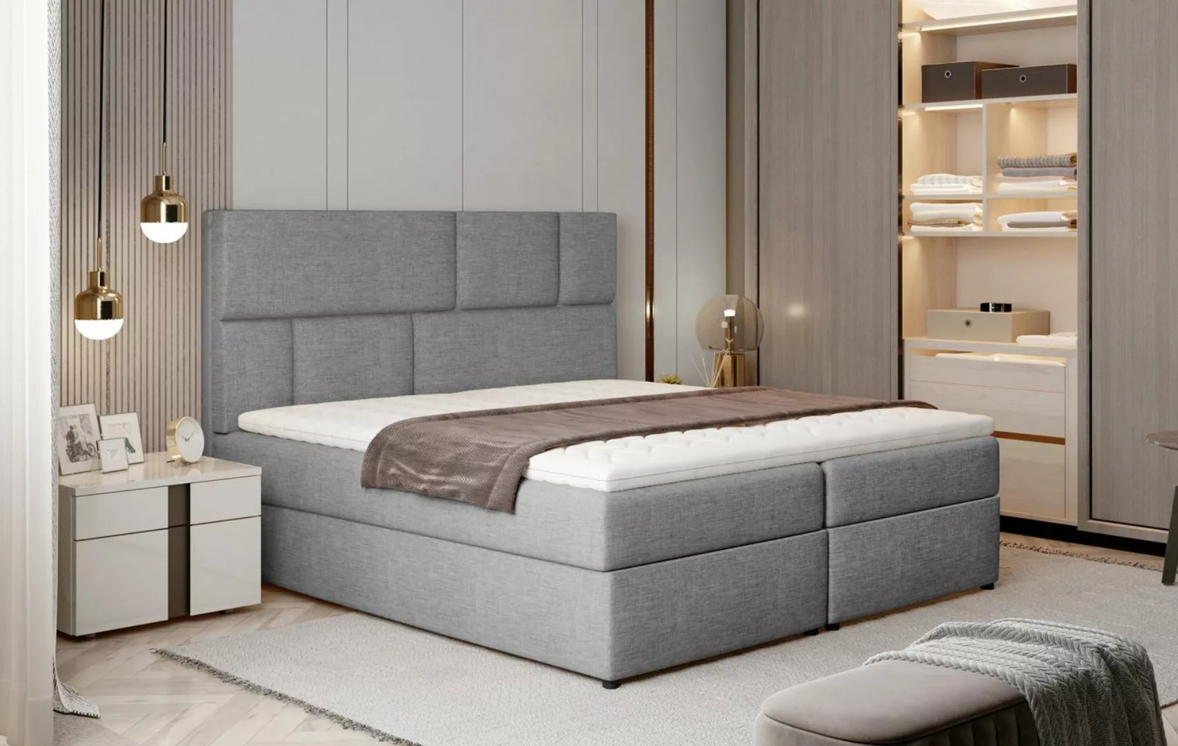 yourhouse24 Boxspringbett Florence mit 2 Bettkästen, Doppelbett mit Bonell- günstig online kaufen