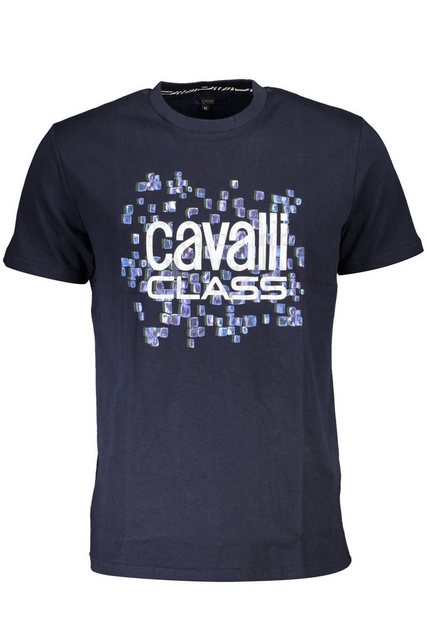 Cavalli Class T-Shirt Stylisches Herren T-Shirt Blau mit Print und günstig online kaufen