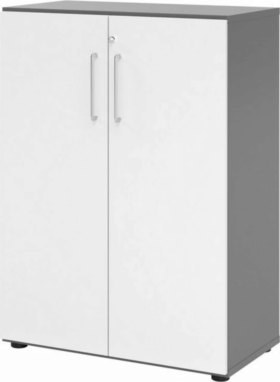 bümö Aktenschrank smart Büroschrank - 3 Ordnerhöhen Dekor: Graphit/Weiß günstig online kaufen