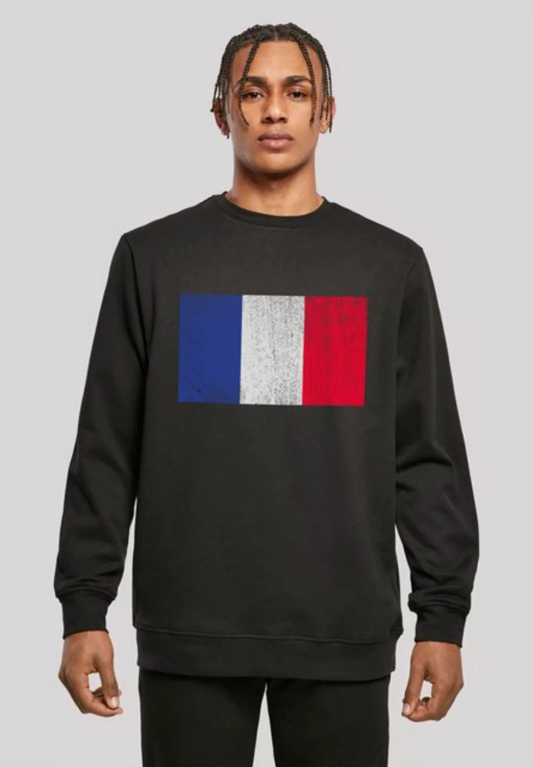 F4NT4STIC Kapuzenpullover France Frankreich Flagge distressed Print günstig online kaufen