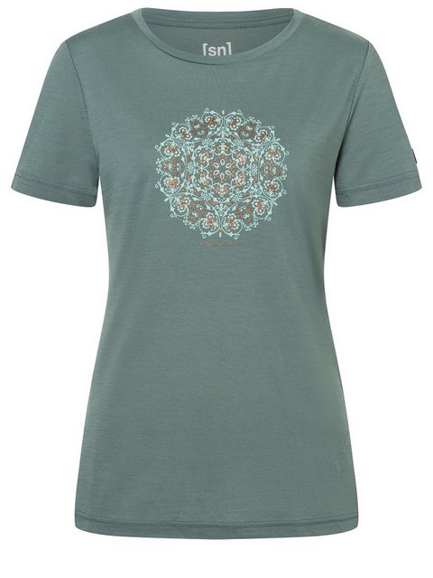 SUPER.NATURAL Print-Shirt Merino T-Shirt W ORNAMENT TEE lässiger Merino-Mat günstig online kaufen