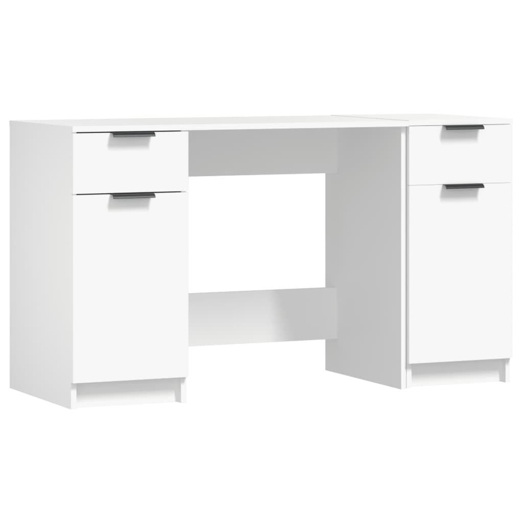 vidaXL Schreibtisch Schreibtisch mit Beistellschrank Weiß günstig online kaufen