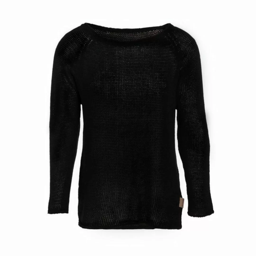 Knit Factory Strickponcho Jasmin Pullover 40/42 Glatt Schwarz (1-tlg) Stric günstig online kaufen