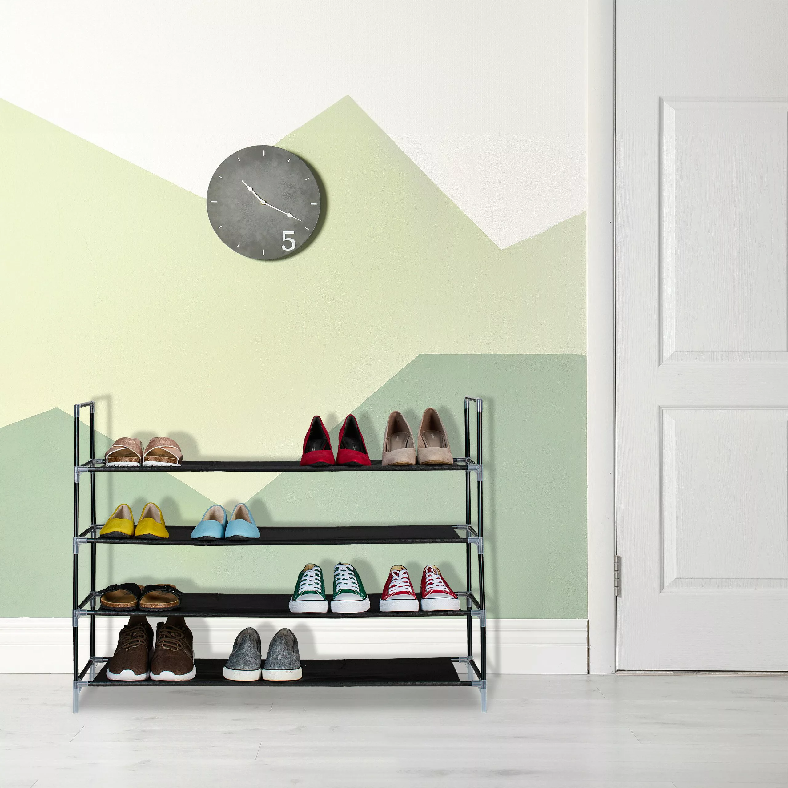 relaxdays Schuhregal mit Stoffebenen 1 m, günstig online kaufen