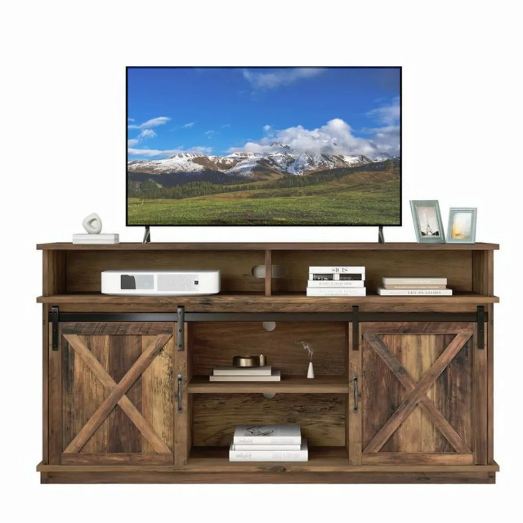 OKWISH TV-Schrank Sideboard mit 2 klassischen Schiebetüren, verstellbaren R günstig online kaufen