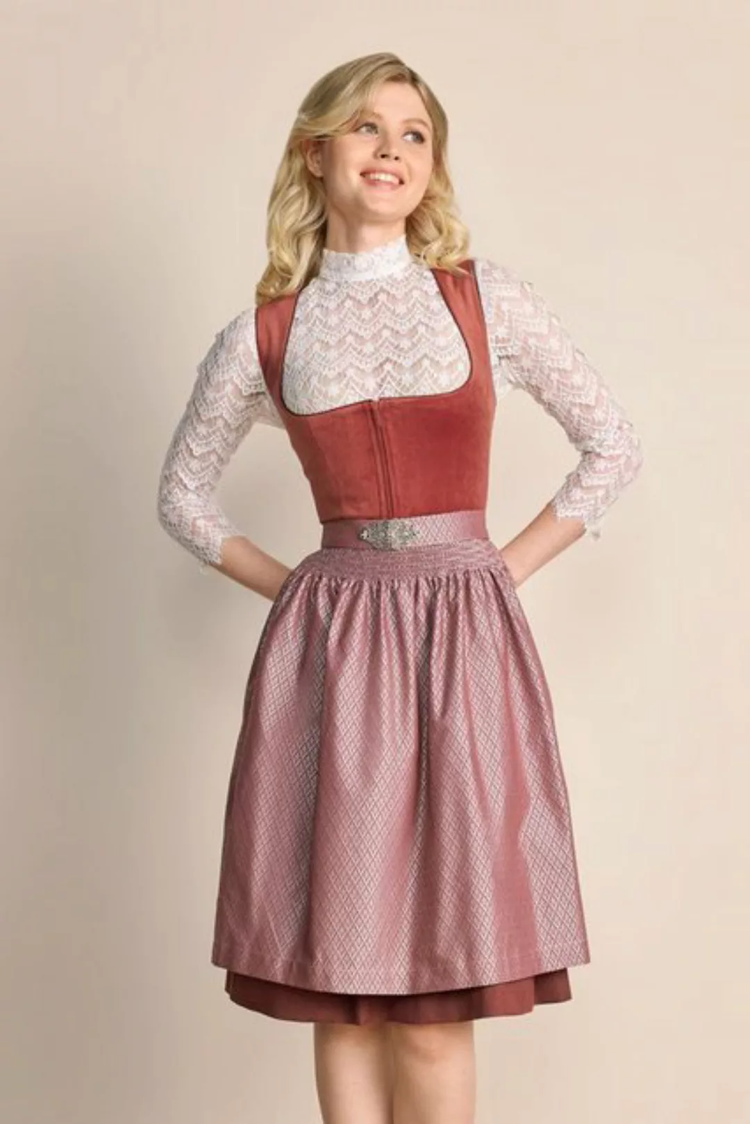 Krüger Madl Dirndl Midi Samtdirndl günstig online kaufen