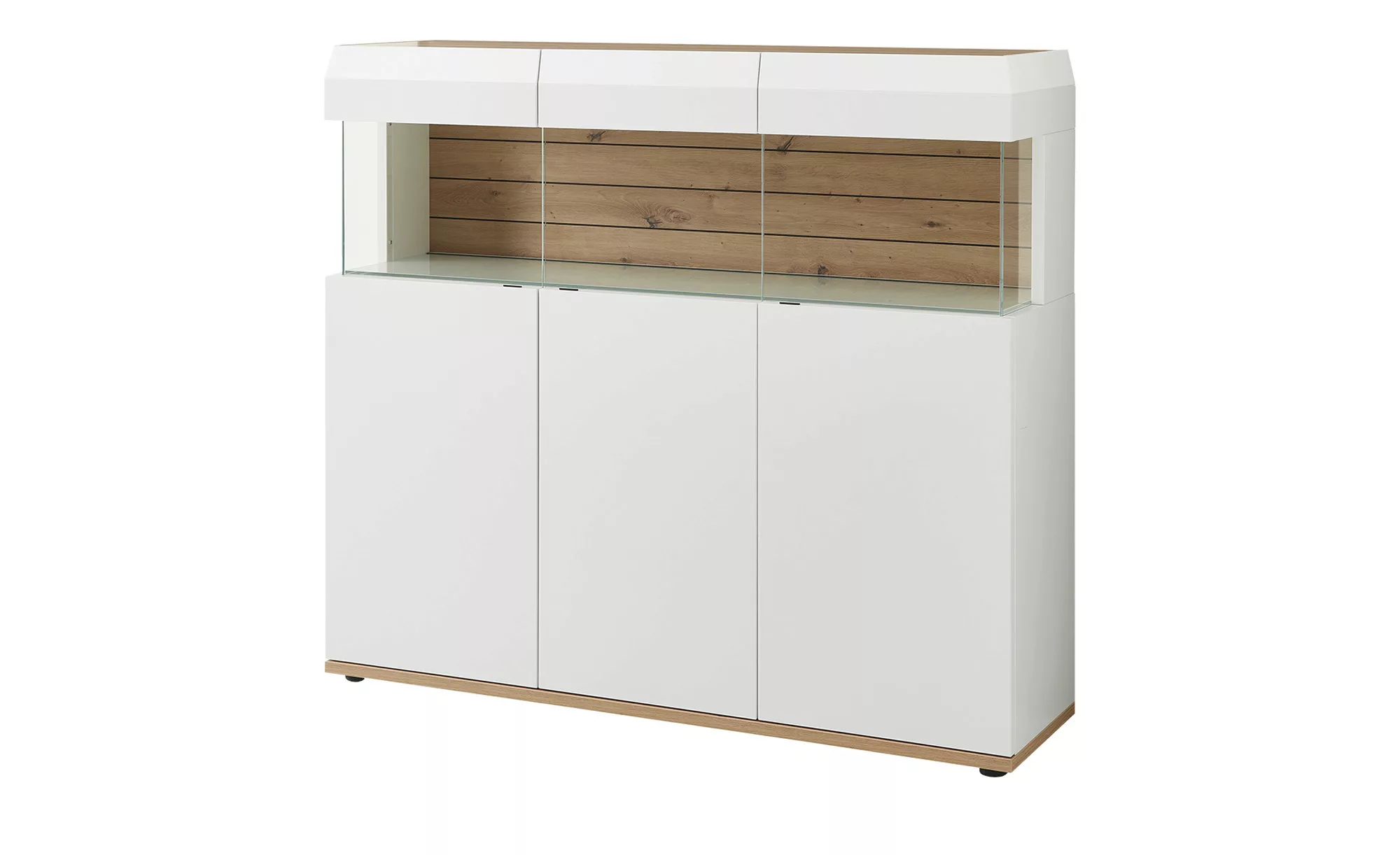 Highboard  Light Line 2 Neo ¦ weiß ¦ Maße (cm): B: 149 H: 133 T: 41.0 Kommo günstig online kaufen