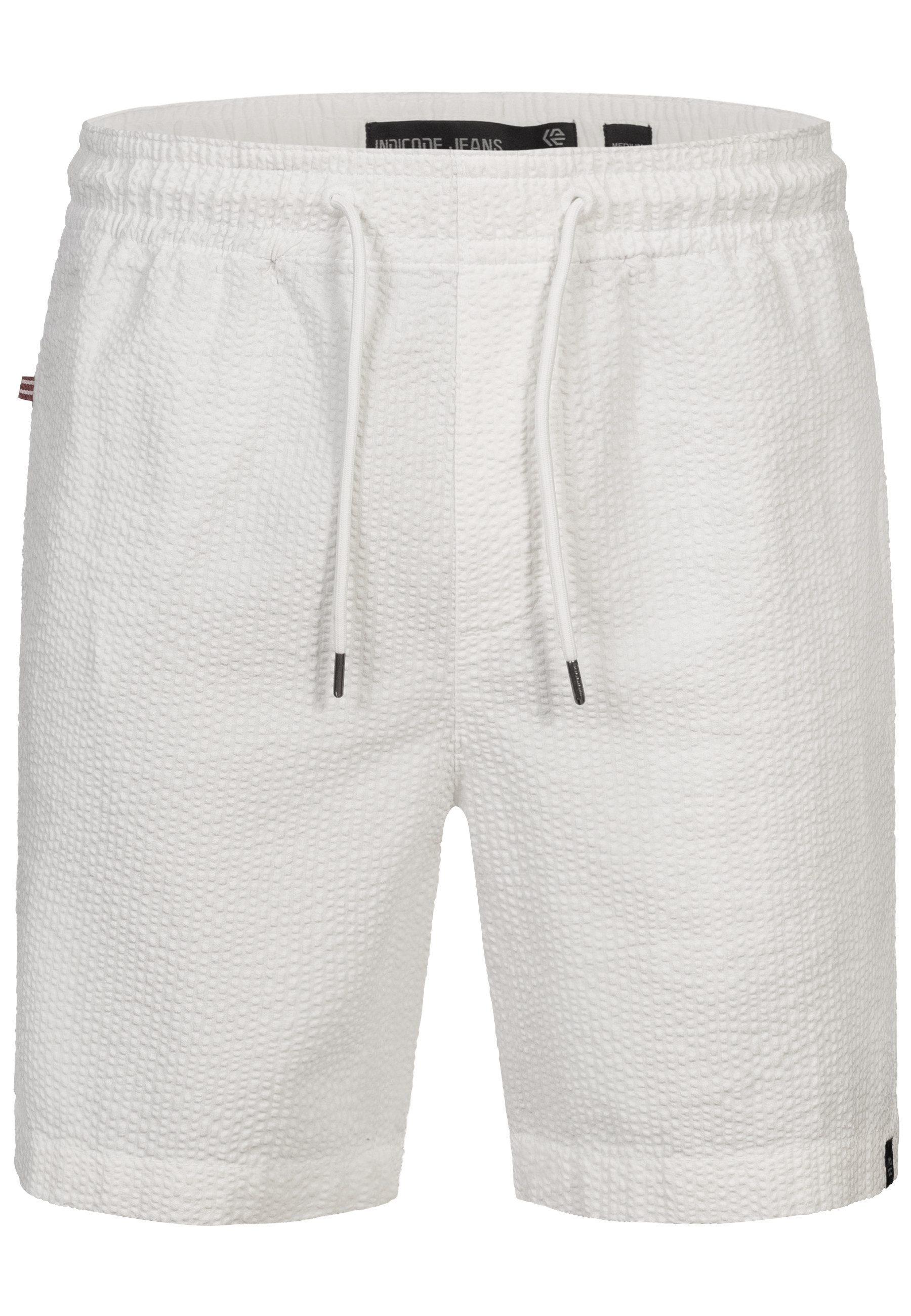 Indicode Chinoshorts INAlizzo aus Seersucker-Material für günstig online kaufen
