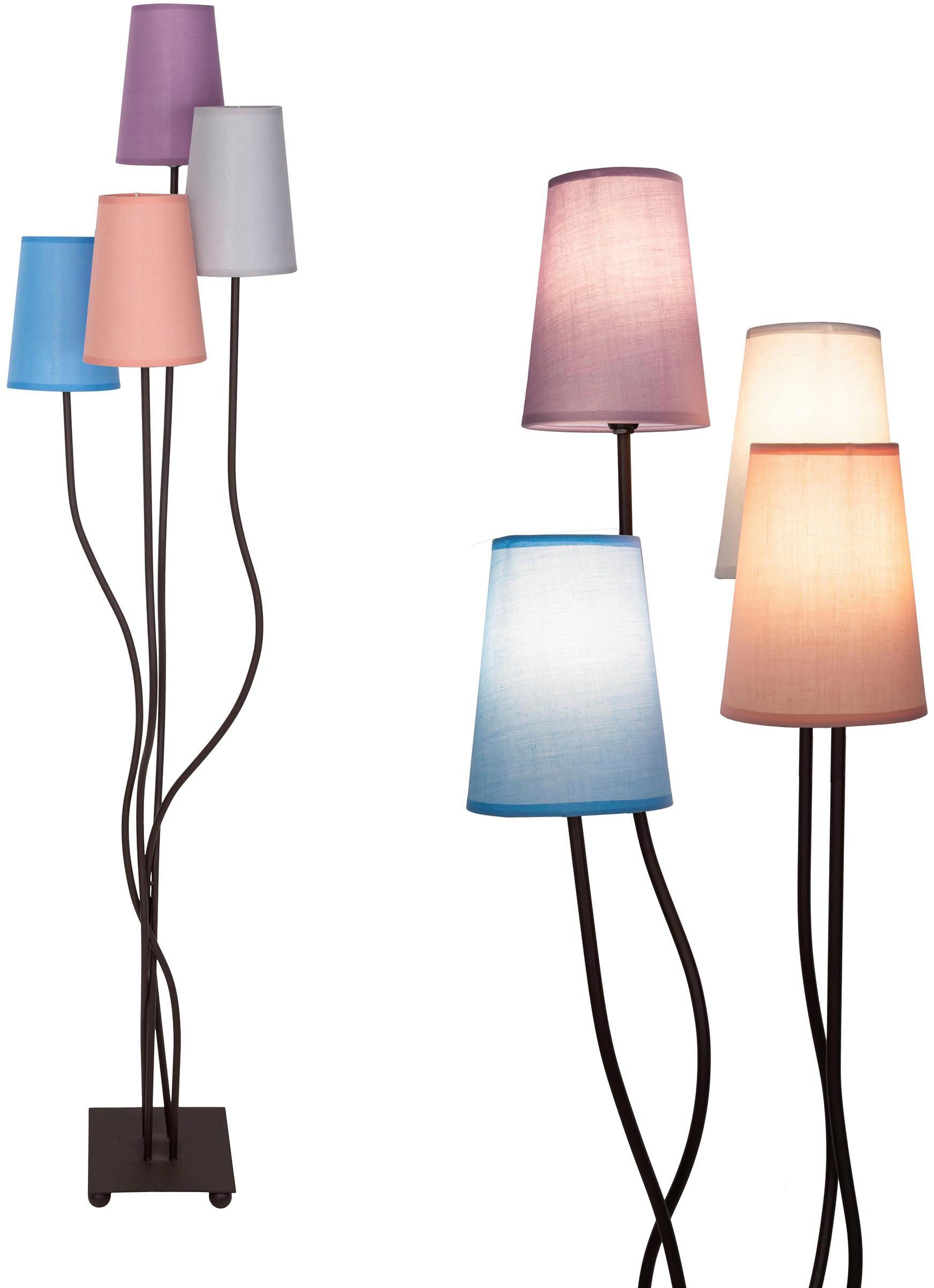 Näve Stehleuchte Boho 4 Flammig Bunt 138 cm x 43 cm x 34 cm günstig online kaufen
