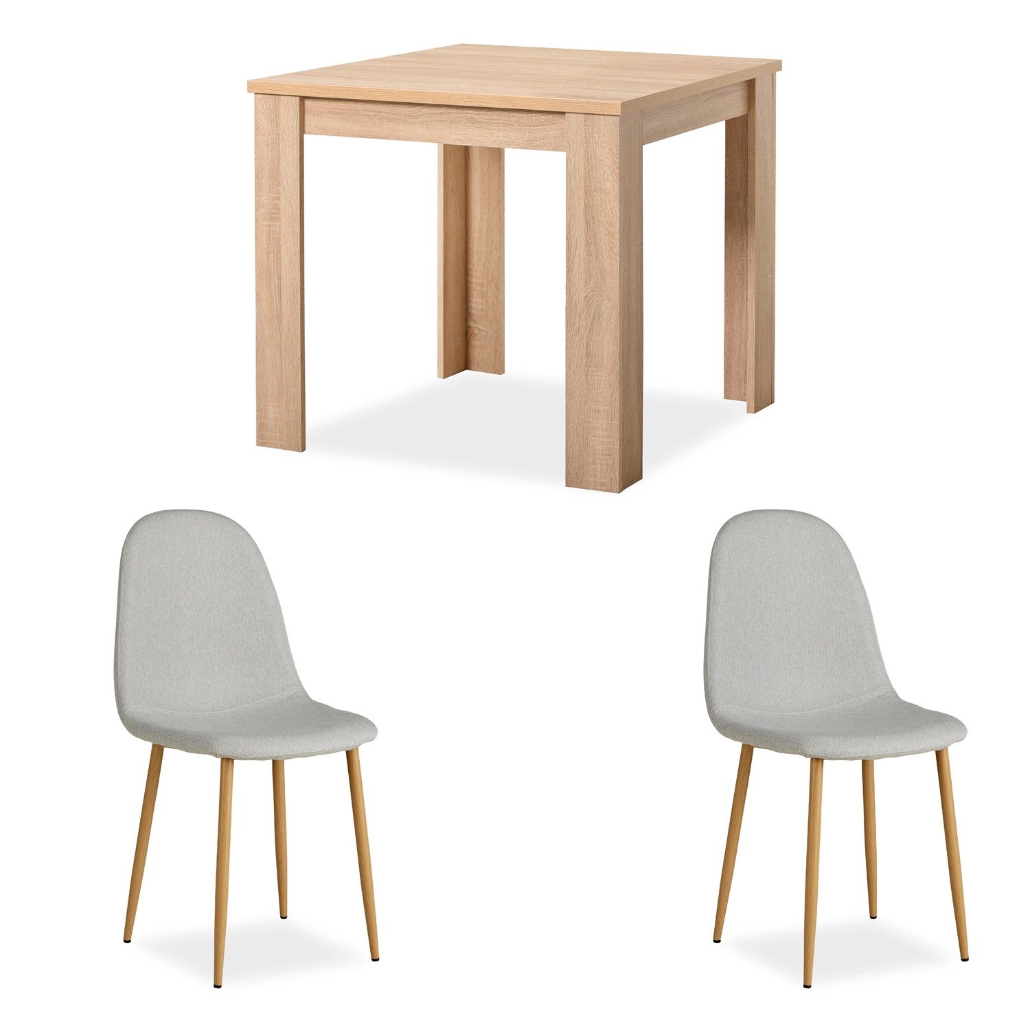 Homestyle4u Essgruppe Esstisch 80x80 2 Stühle günstig online kaufen