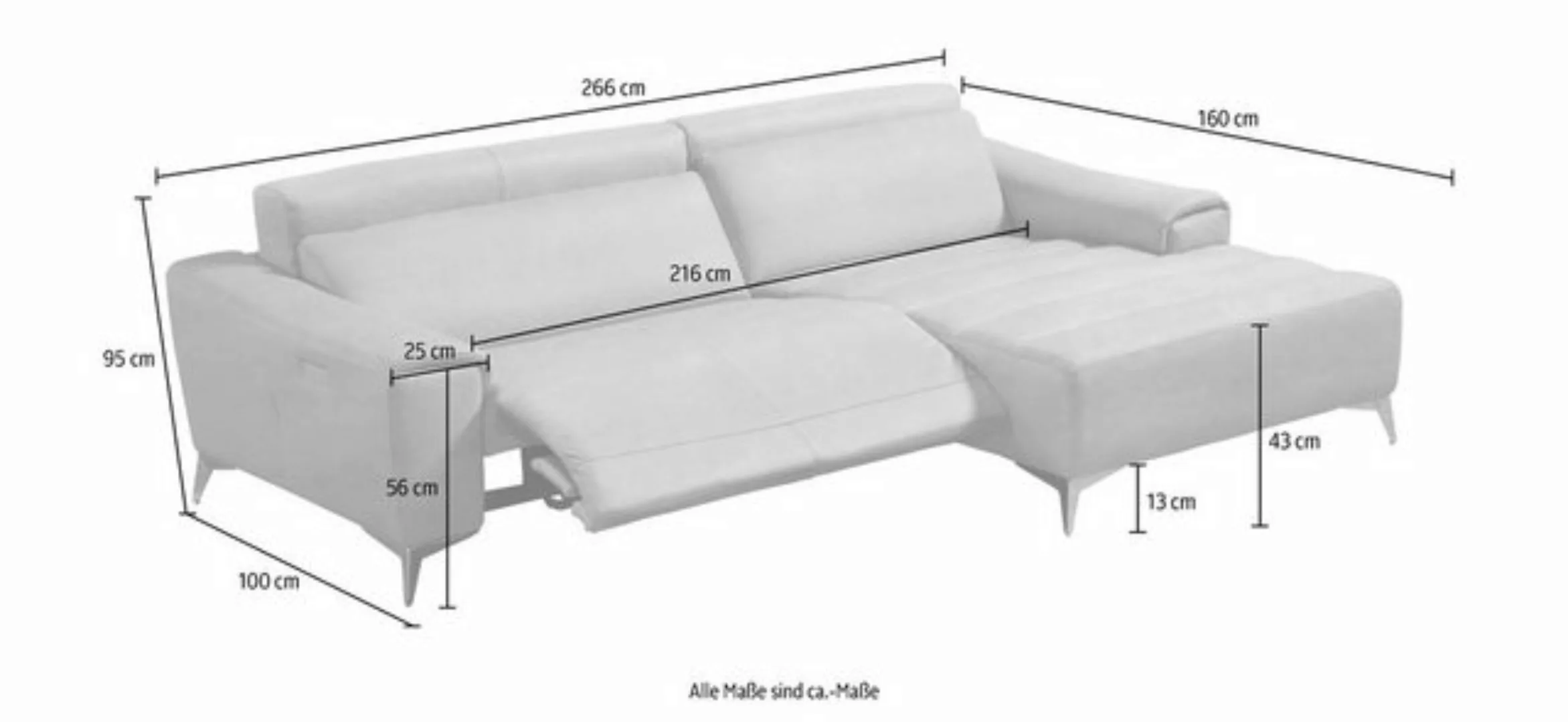 Egoitaliano Ecksofa Suzette, Designsofa mit hohem Sitzkomfort, mit Recamier günstig online kaufen