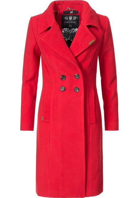 Navahoo Wintermantel Wooly edler Damen Trenchcoat in Wollmantel-Optik günstig online kaufen