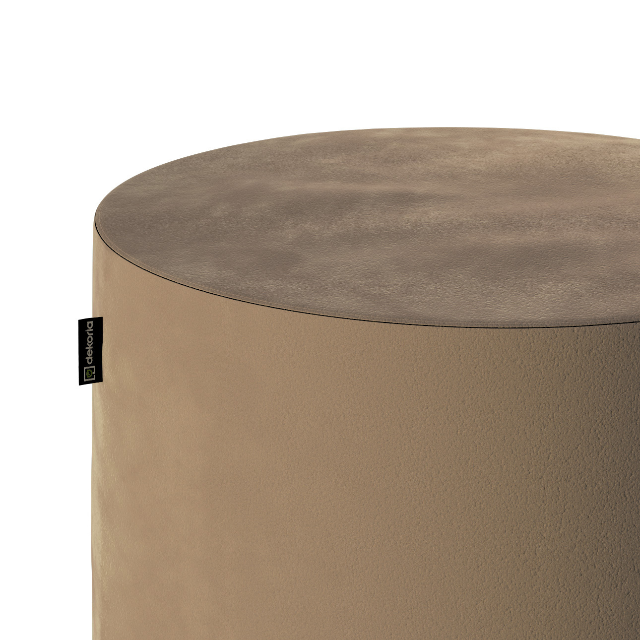 Pouf Barrel, beige, ø40 cm x 40 cm, Velvet (704-35) günstig online kaufen
