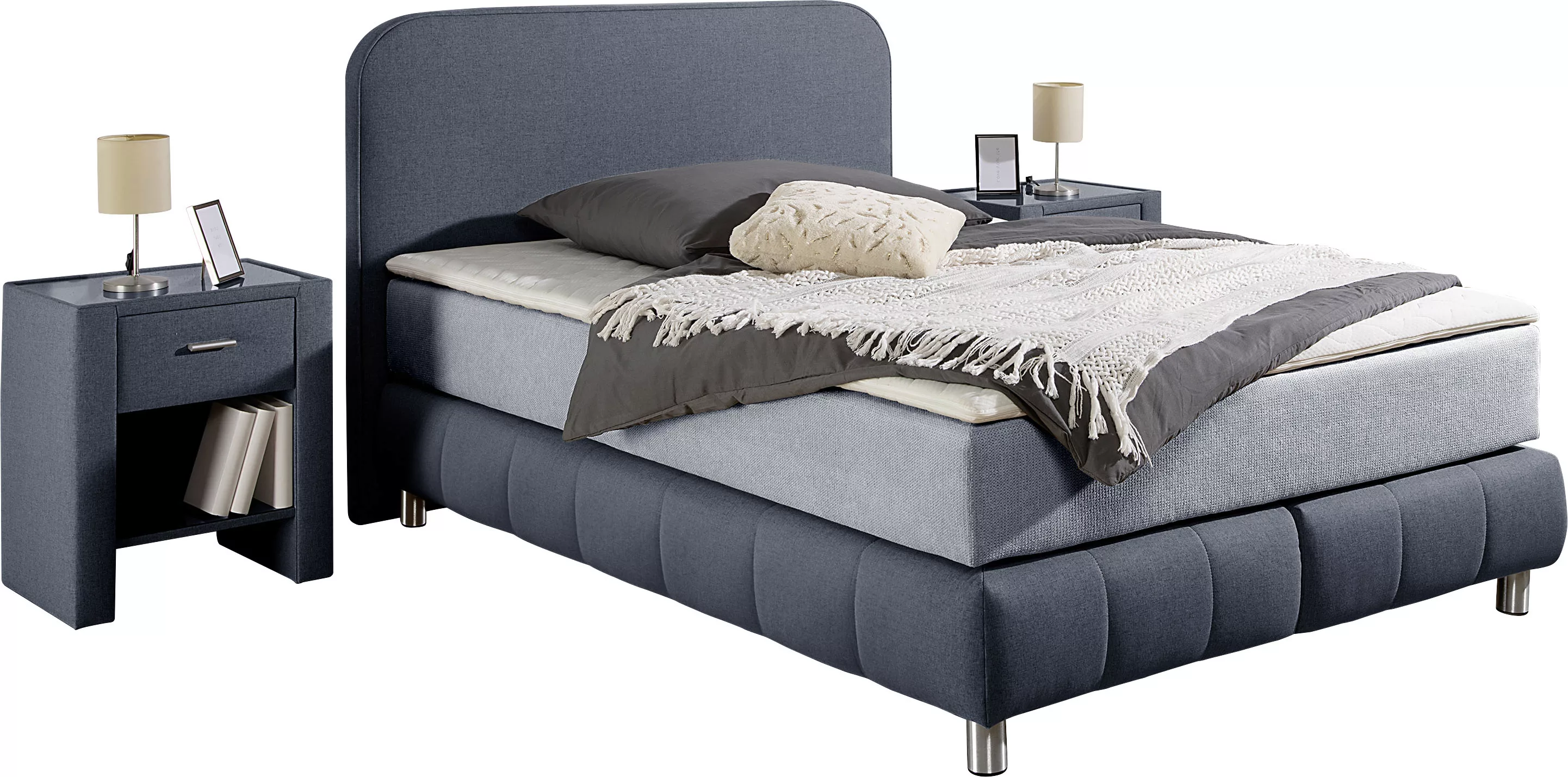Home affaire Boxspringbett »Cesson, in verschiedenen Breiten«, inkl. Topper günstig online kaufen