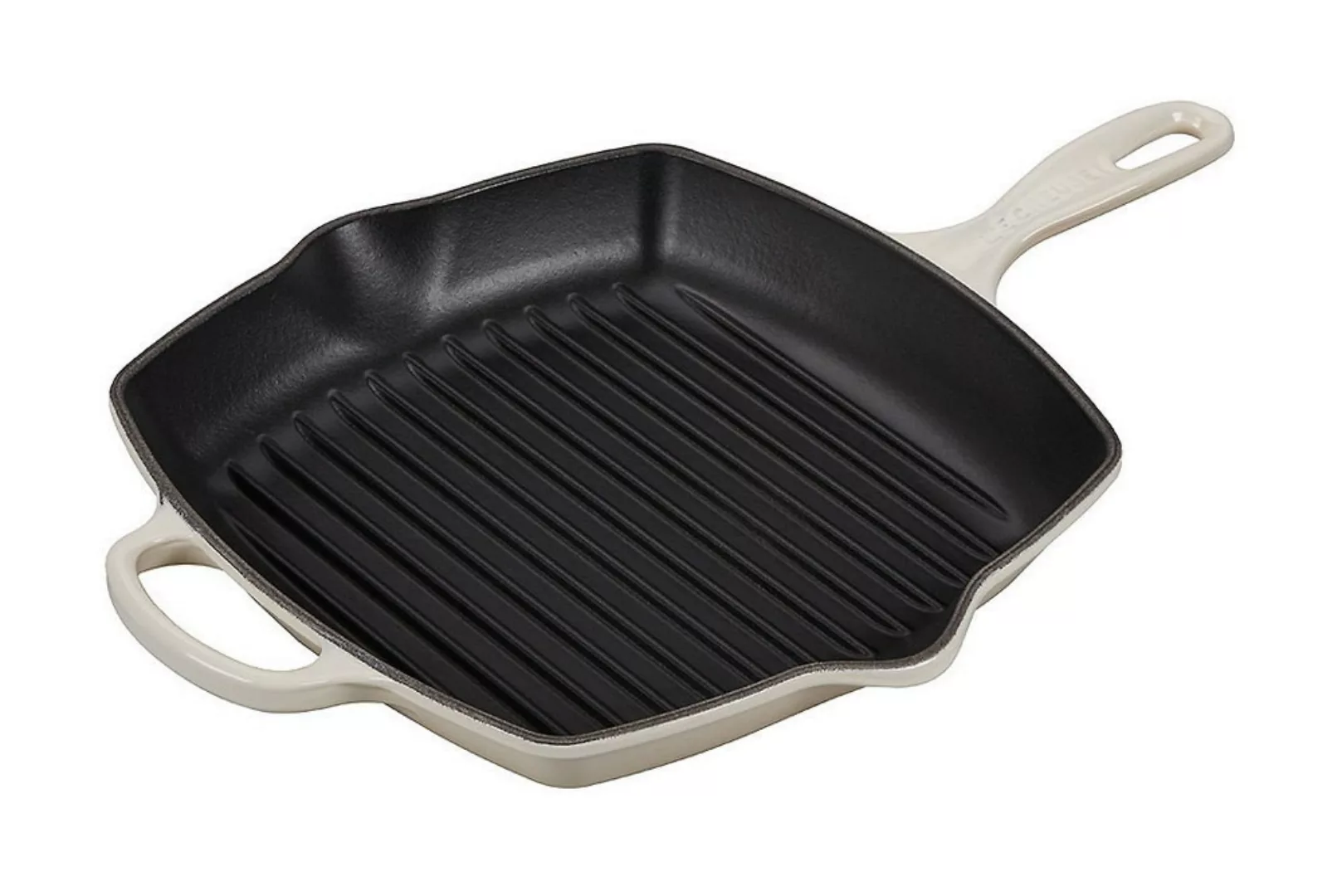 Le Creuset Grillpfanne Quadrat Signature Gusseisen Meringue 26cm günstig online kaufen