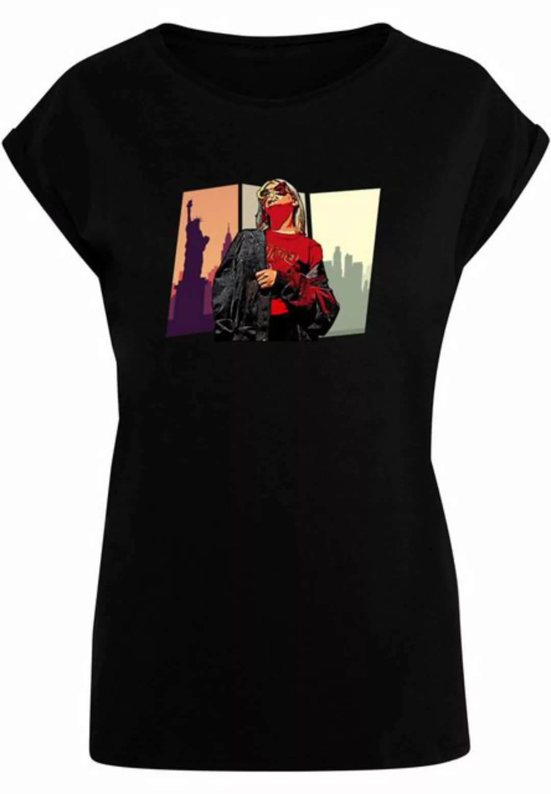 Merchcode T-Shirt Merchcode Damen Laides Grand Red Girl Extended Shoulder T günstig online kaufen