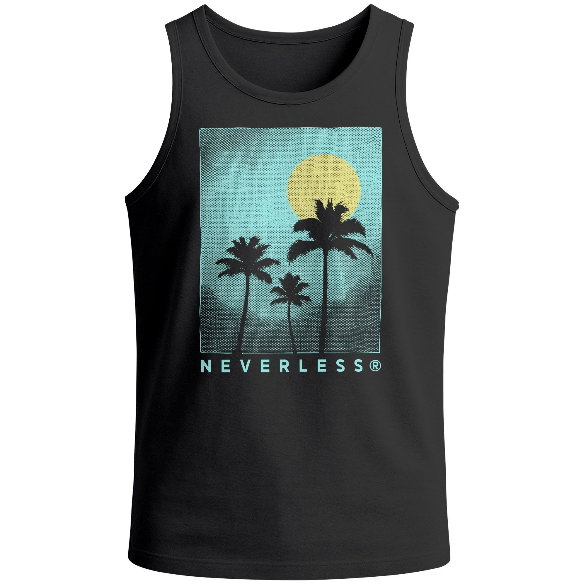 Neverless Tanktop Herren Tank-Top Palmen-Motiv Sommer günstig online kaufen