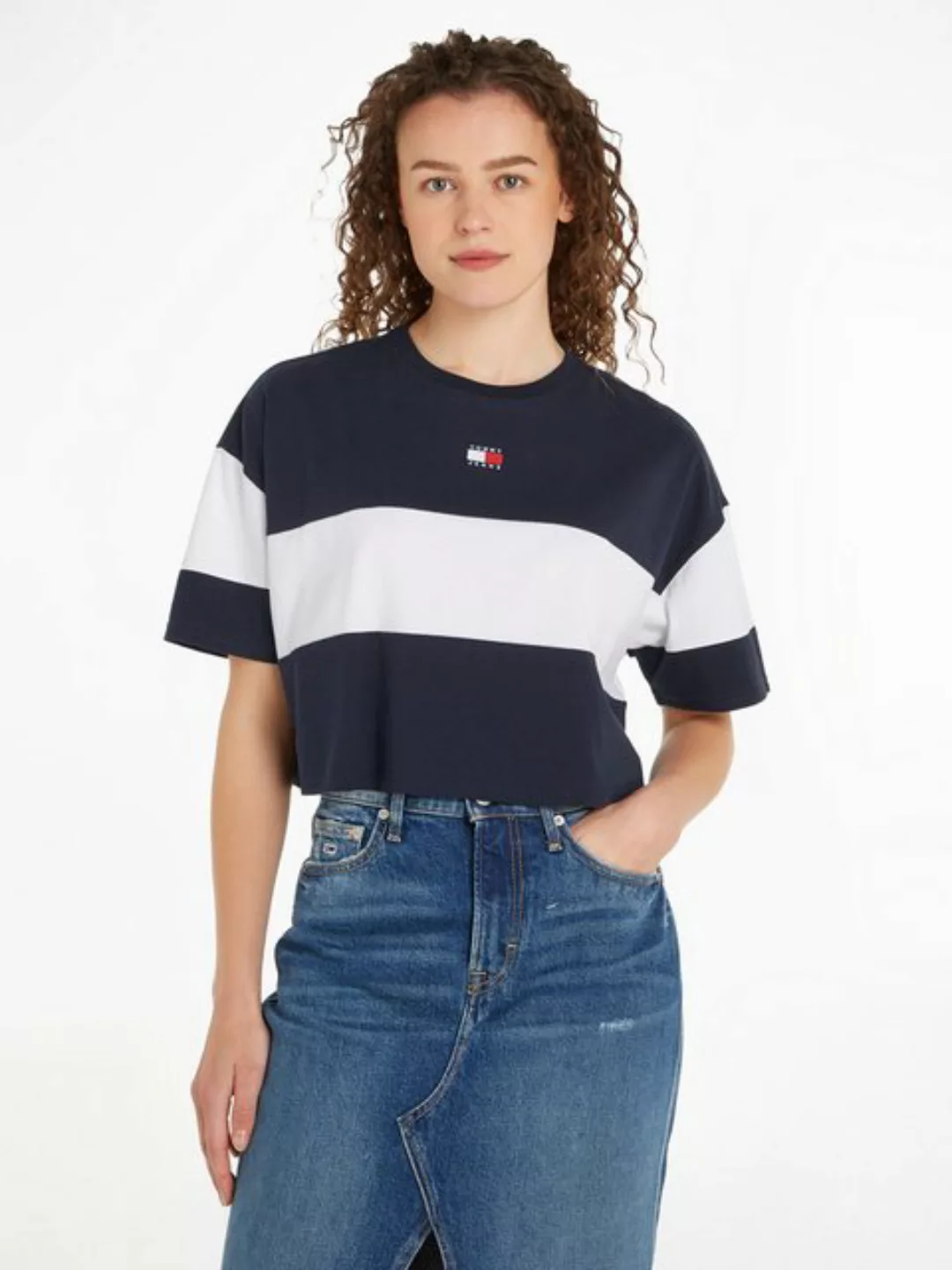 Tommy Jeans T-Shirt TJW CBLK BADGE TEE mit Tommy Jeans Logo-Flag günstig online kaufen