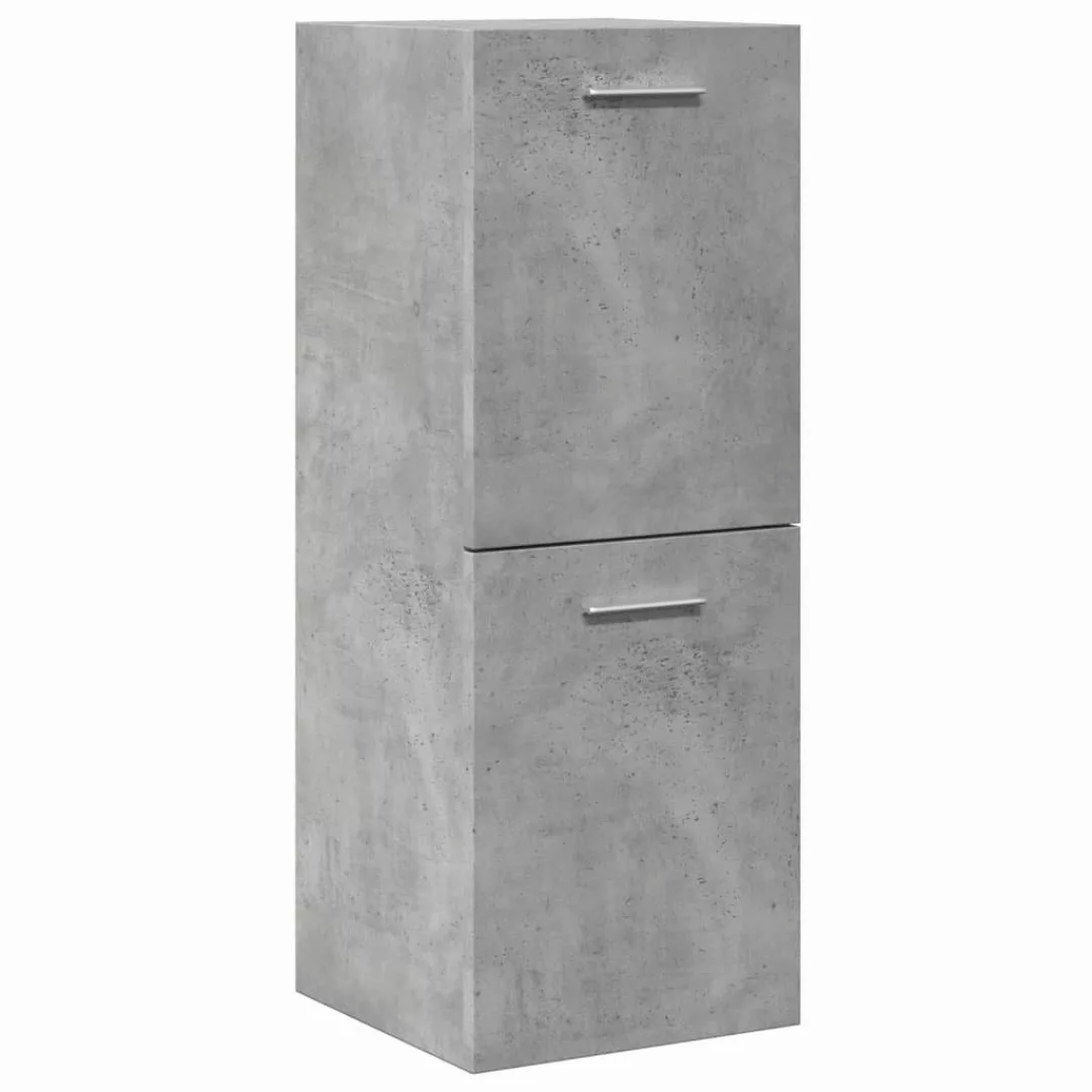 vidaXL Badezimmer-Set Bad-Hängeschrank Betongrau 30x30x80 cm günstig online kaufen
