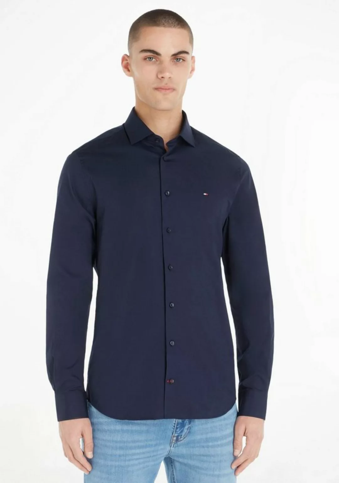 Tommy Hilfiger Langarmhemd LA-Hemd Flex Poplin SF günstig online kaufen