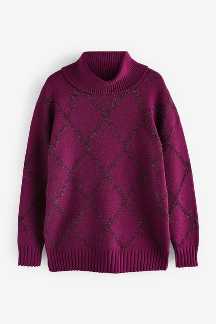 Next Rollkragenpullover Glitzernder Rollkragenpullover im Arglyemuster (1-t günstig online kaufen