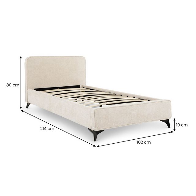 IDIMEX Polsterbett VIRETTA, Bett mit Lattenrost 90x200 cm, Einzelbett mit K günstig online kaufen