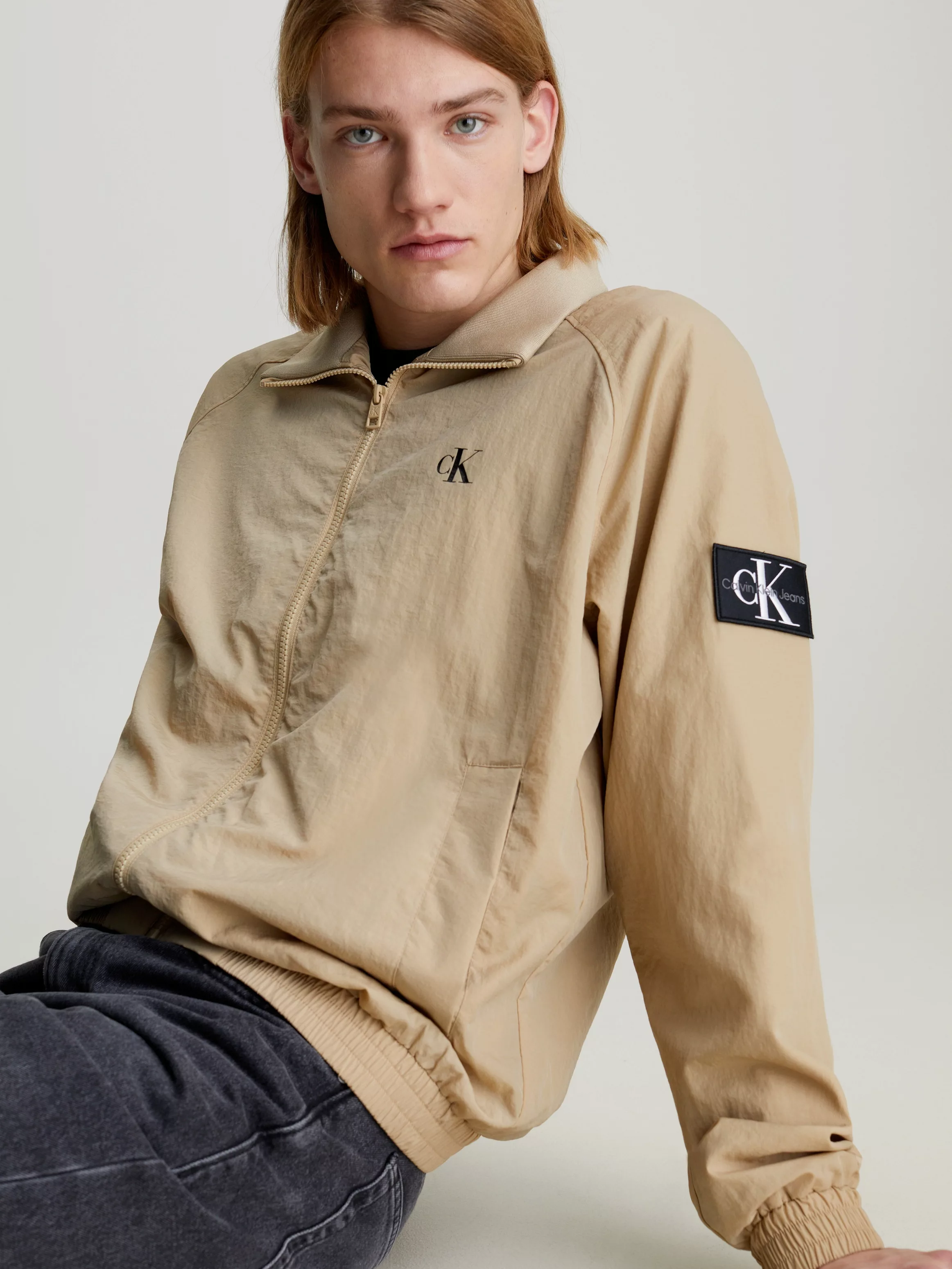 Calvin Klein Jeans Outdoorjacke UNPADDED HARRINGTON mit Calvin Klein Logo-B günstig online kaufen