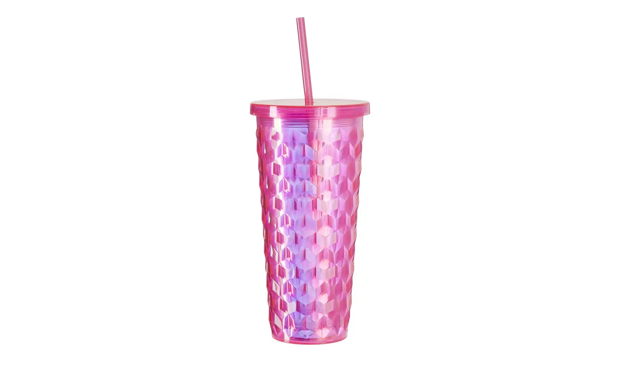 KHG Trinkbecher   ¦ rosa/pink ¦ Kunststoff ¦ Maße (cm): B: 6,5 H: 20,5 T: 1 günstig online kaufen