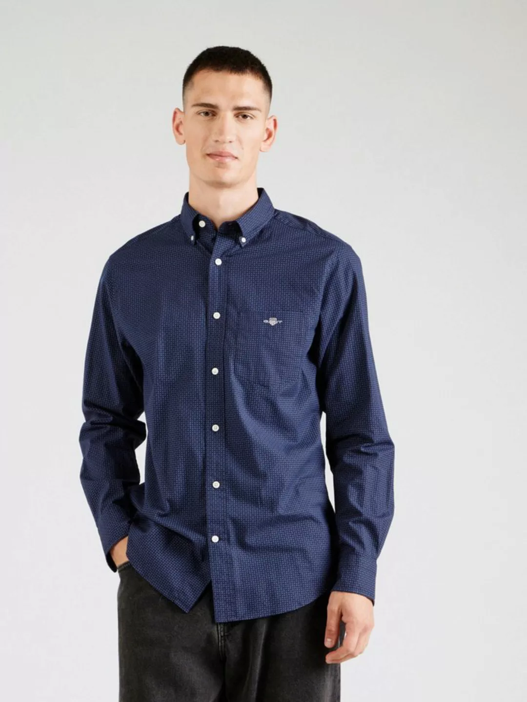 Gant Langarmhemd REG POPLIN SMALL CHECK SHIRT Regular Fit Popeline Hemd mit günstig online kaufen