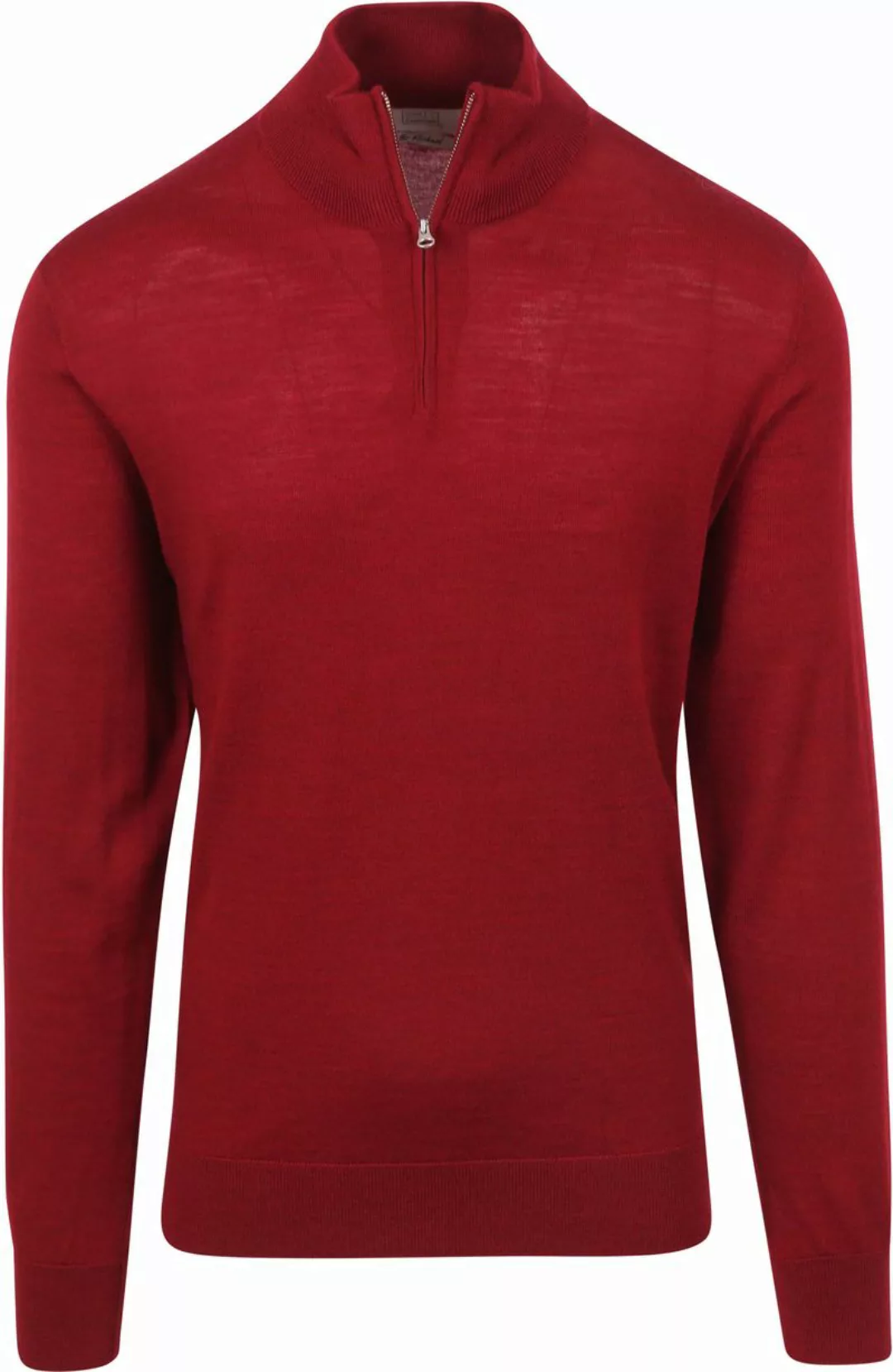 King Essentials The Michael Half Zip Pull Merino Rot - Größe S günstig online kaufen