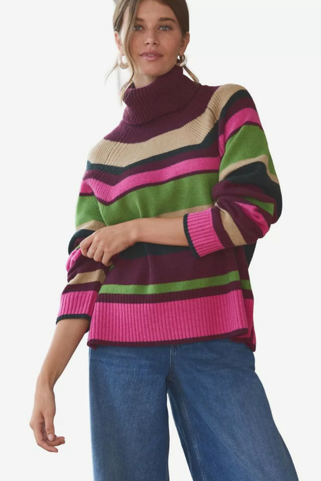 Next Rollkragenpullover Strickkleid mit Rollkragen aus 100 % Wolle (1-tlg) günstig online kaufen