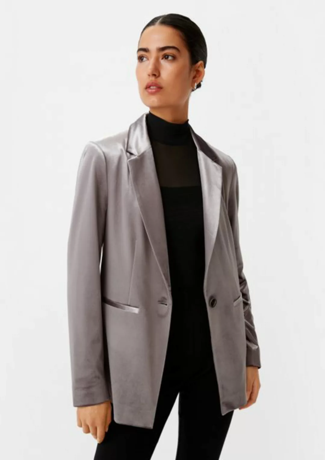 comma casual identity Blusenblazer Blazer aus Samt günstig online kaufen