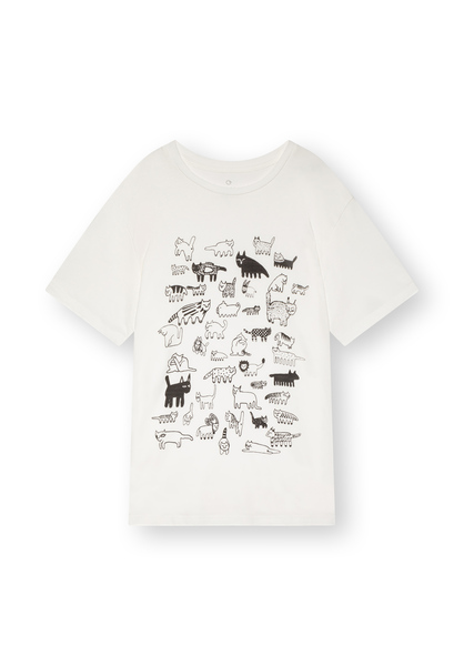 Herren Print T-shirt Cats Aus Biobaumwolle günstig online kaufen