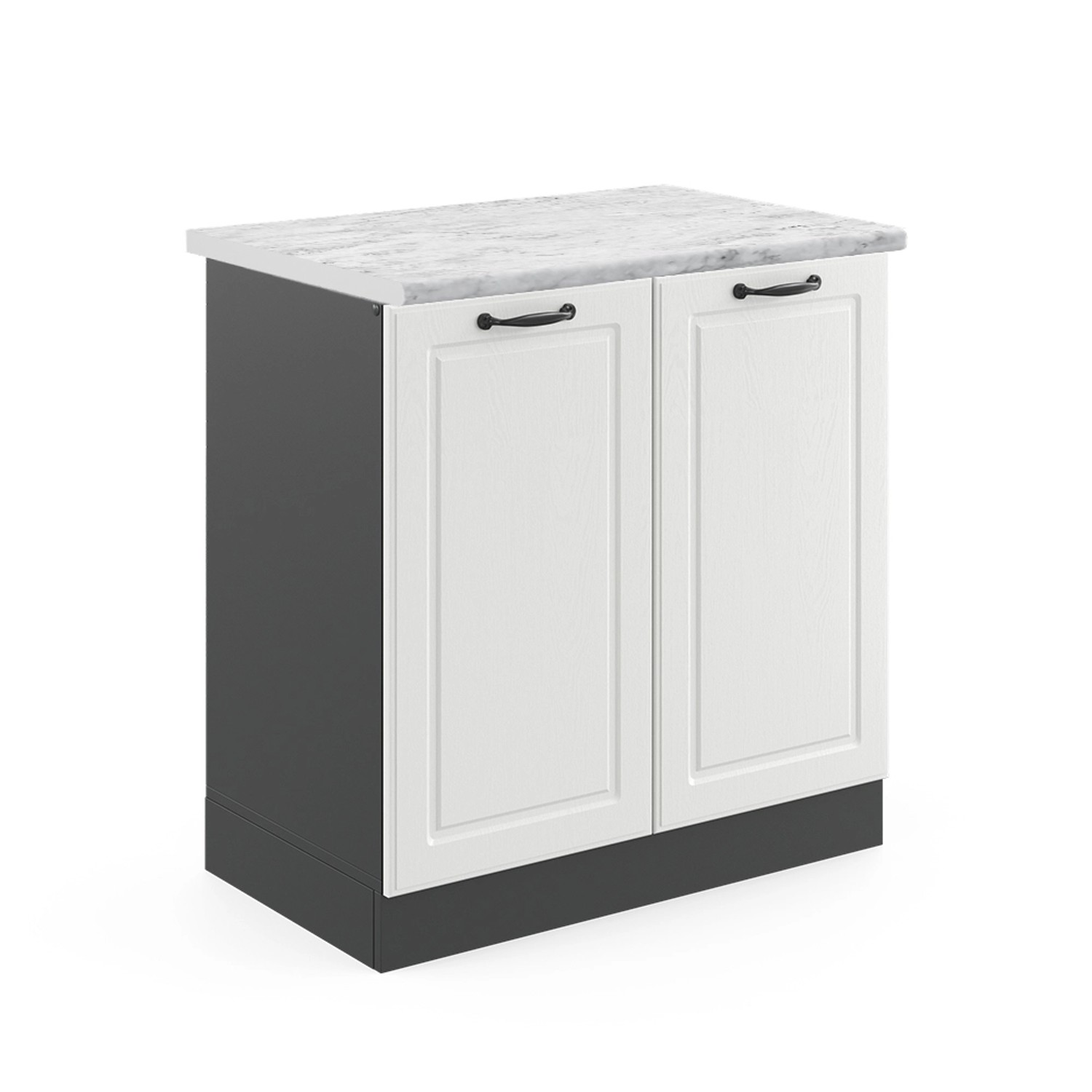 Vicco Spülenunterschrank R-Line, Weiß Landhaus/Anthrazit, 80 günstig online kaufen