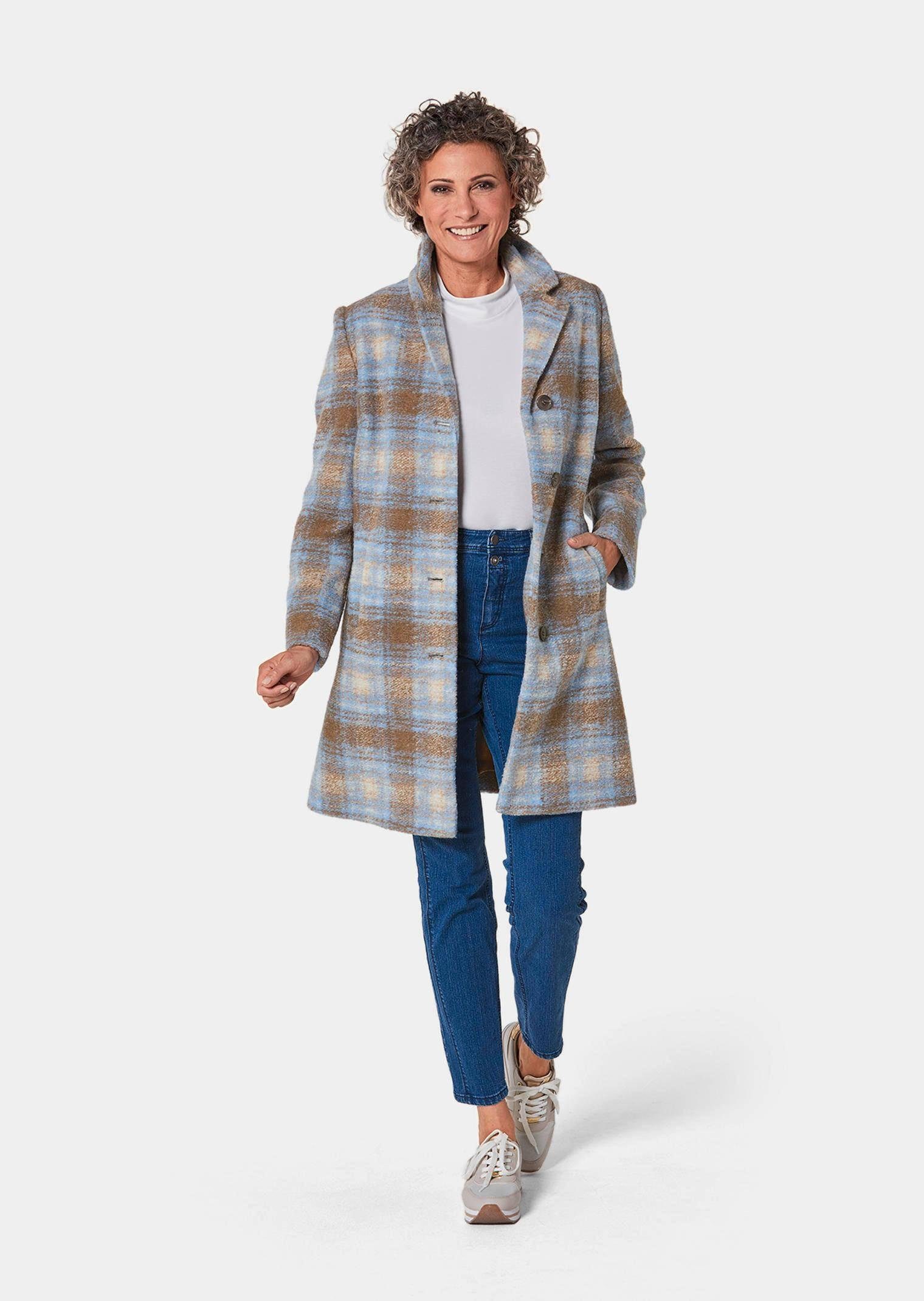 GOLDNER Kurzmantel Karo-Wollmantel günstig online kaufen