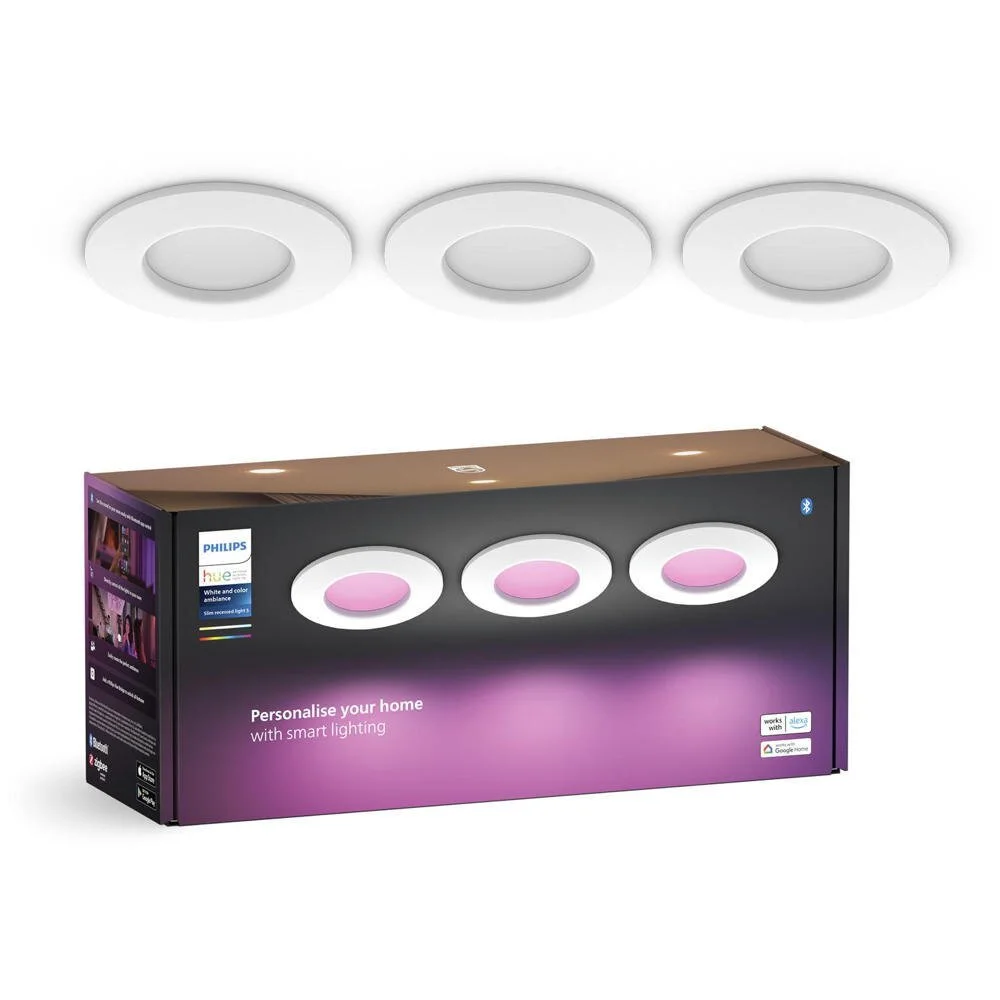 Philips Hue Bluetooth White & Color Ambiance Einbauspot Slim Recessed in We günstig online kaufen